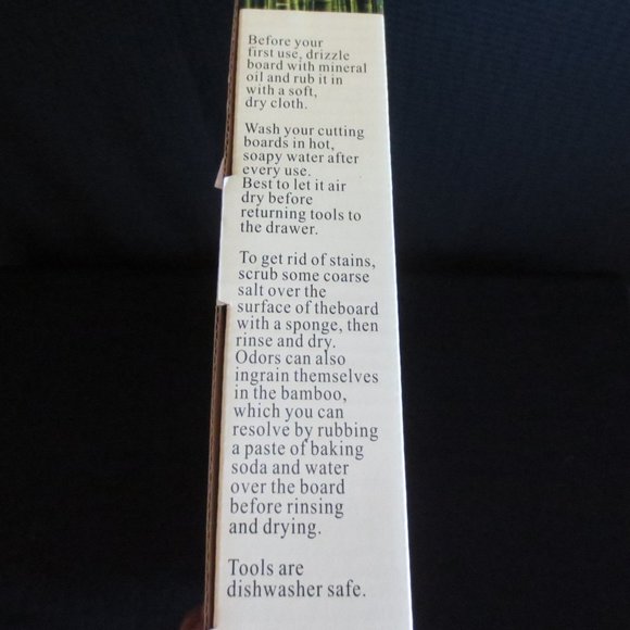 New Mettor Bamboo Cutting Block Set Cheese & Fruit Natural Bamboo Serving Ware - Picture 8 of 9